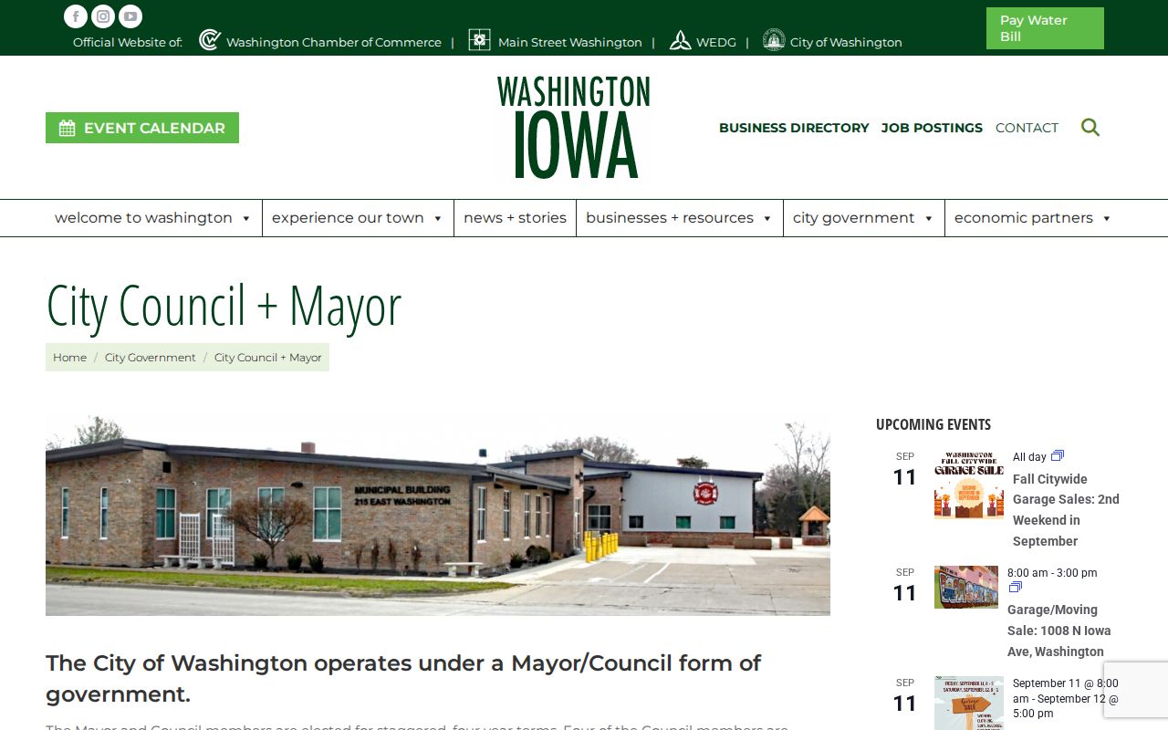 Washington City Hall civic office distinguished from warrant court